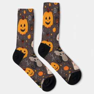 Chaussette Chaussettes d'équipage à motif halloween
