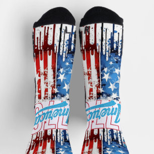 Chaussette Chaussettes d'équipage américaines imprimées Boldy