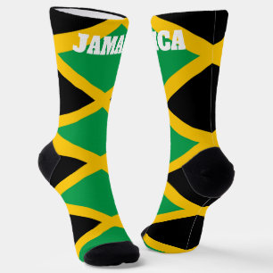 Chaussette chaussettes d'équipage avec drapeau de la Jamaïque