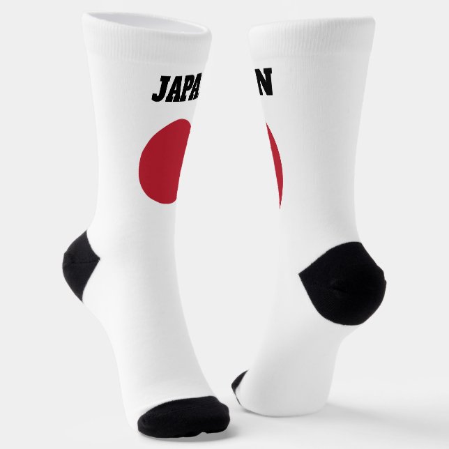Chaussette chaussettes d'équipage avec drapeau du JAPON (Angulaire)