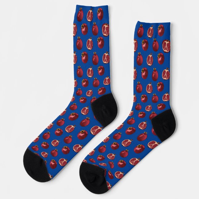 Chaussette Chaussettes d'équipage bleu grenade (Gauche)