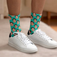 Chaussettes d'équipage bleu turquoise