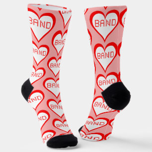 Chaussette Chaussettes d'équipage Coeurs de bande