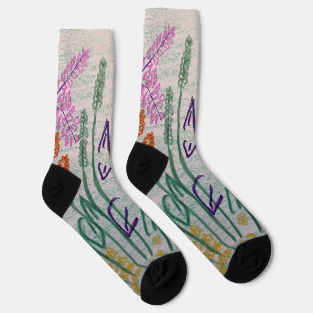 Chaussette Chaussettes d'équipage Conception des plantes Abst (Droite)