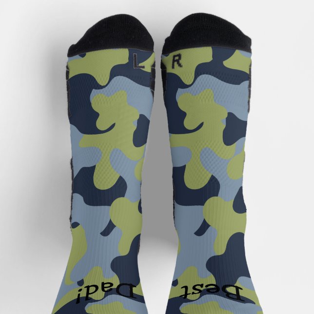 Chaussette Chaussettes d'équipage de camouflage personnalisée (Haut)