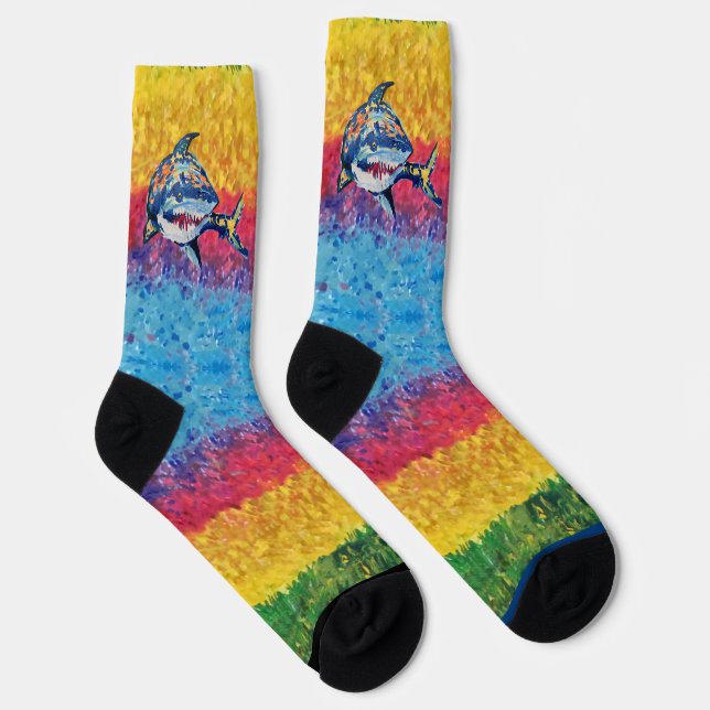 Chaussette Chaussettes d'équipage de requins (Droite)