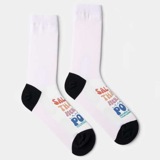 Chaussette Chaussettes d'équipage d'impression estivale (Droite)