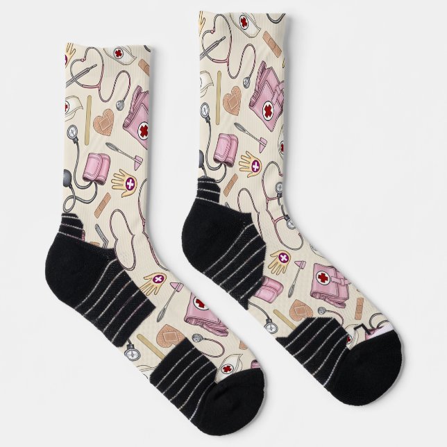 Chaussette Chaussettes d'équipage d'impression Médicales (Droite)