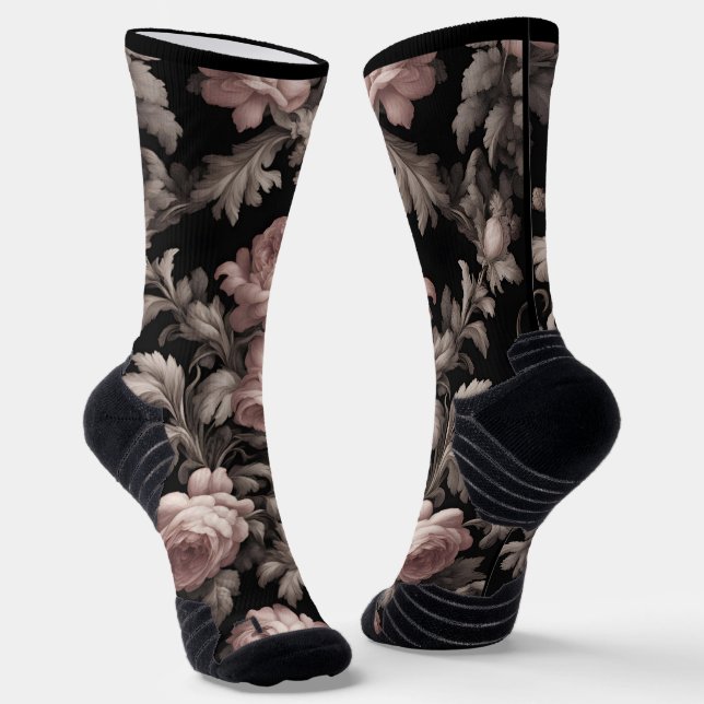 Chaussette Chaussettes d'équipage Dramatiques Dusty Rose et T (Angulaire)