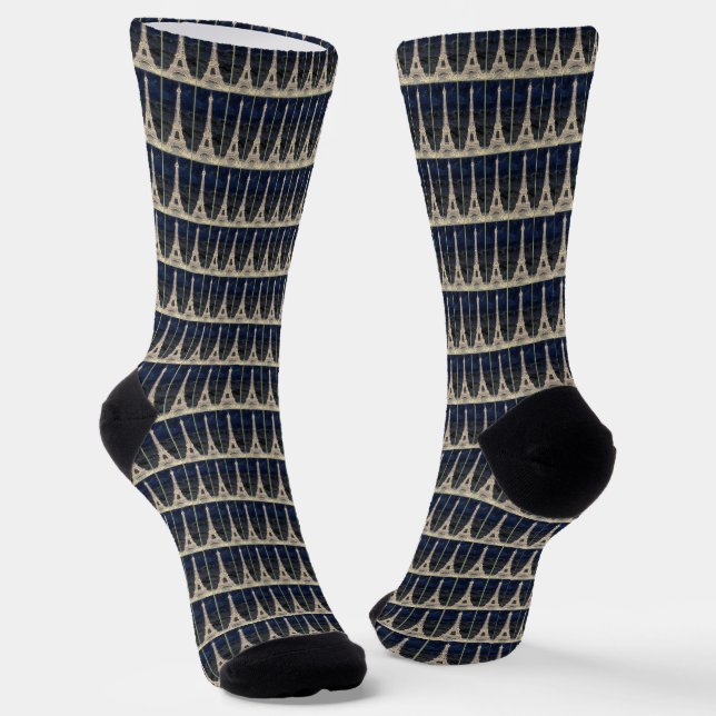 Chaussette Chaussettes d'équipage Eiffel Towers (Angulaire)