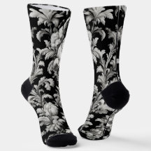 Chaussettes d'équipage en marbre monochrome
