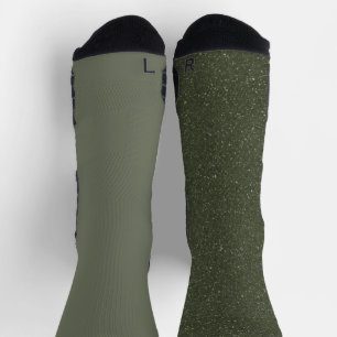 Chaussette Chaussettes d'équipage en vert mousse personnalisé