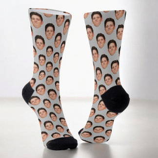 Chaussette Chaussettes d'équipage gris clair photo personnali