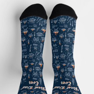 Chaussette Chaussettes d'équipage meilleur papa jamais avec B