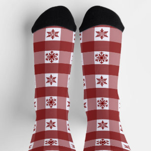 Chaussette Chaussettes d'équipage Motif de Noël rouge