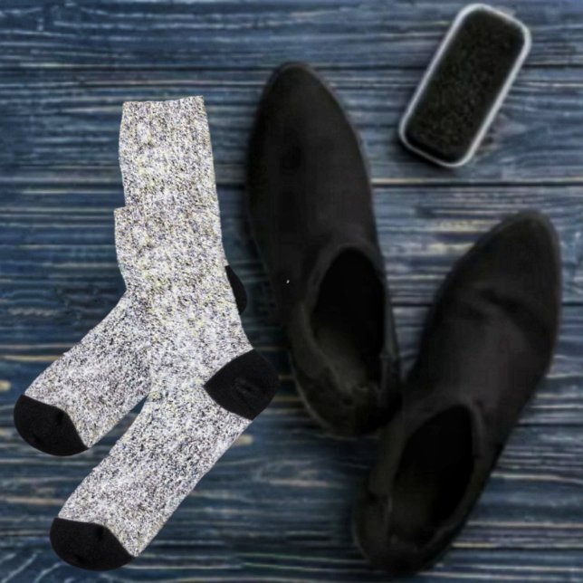 Chaussette Chaussettes d'équipage noir en granit (Gray never looked so cool, especially with these Granite Black Crew, socks!)