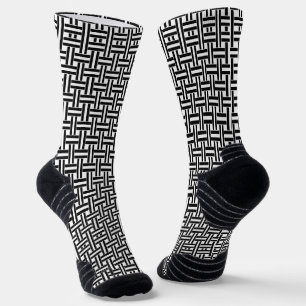 Chaussette Chaussettes d'équipage noir et blanc