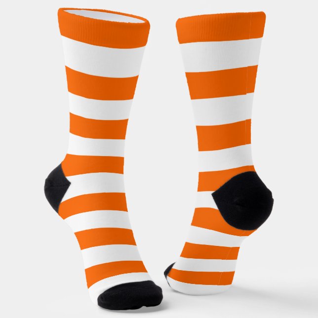 Chaussette Chaussettes d'équipage Orange Stripes (Angulaire)