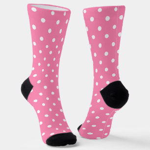 Chaussette Chaussettes d'équipage Pois roses