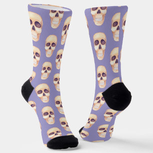 Chaussette Chaussettes d'équipage pour Halloween crâne souria
