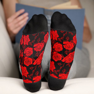 Chaussette Chaussettes d'équipage rose Motif Art