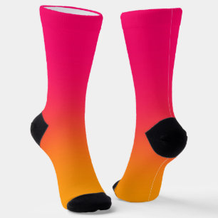 Chaussette Chaussettes d'équipage rose orange