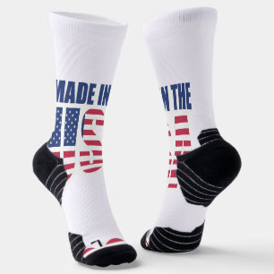 Chaussette Chaussettes d'équipage Rouge Blanc & Bleu Fabriqué