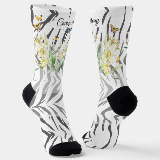 Chaussette Chaussettes d'équipage Tiger, Lilly et Papillons