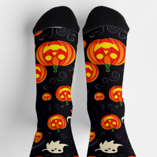 Chaussette Chaussettes d'équipage ultra-vives Citrouilles et
