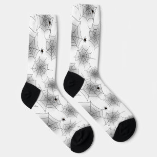Chaussette Chaussettes d'équipage White Spider Web Halloween