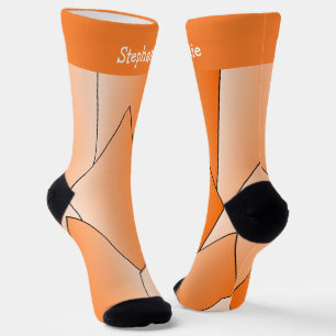 Chaussette Chaussettes design Art Déco Orange