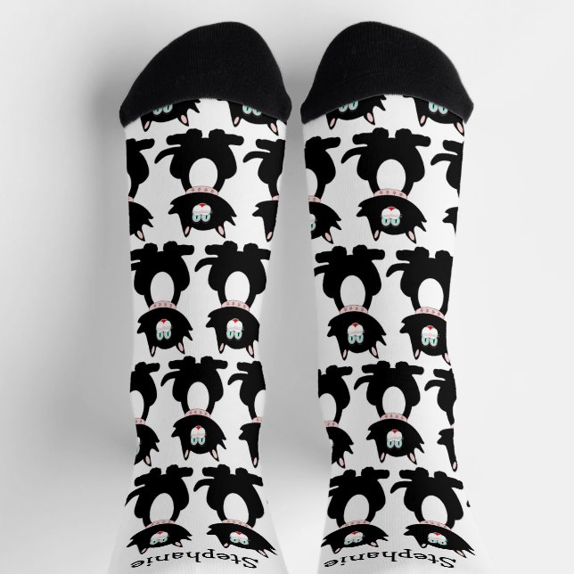Chaussette Chaussettes Design Chat Noir (Haut)