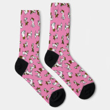 Chaussettes dessin animé drôle Jack Russell
