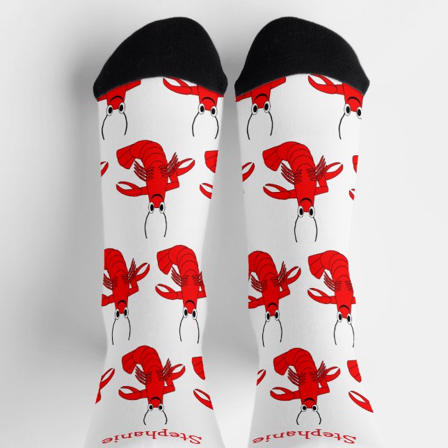 Chaussette Chaussettes Dessin Homard (Haut)