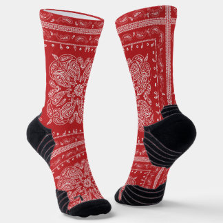 Chaussette Chaussettes d'impression Red Paisley Bandana