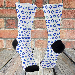Chaussette Chaussettes d'Israël blanc, drapeau d'Israël patri