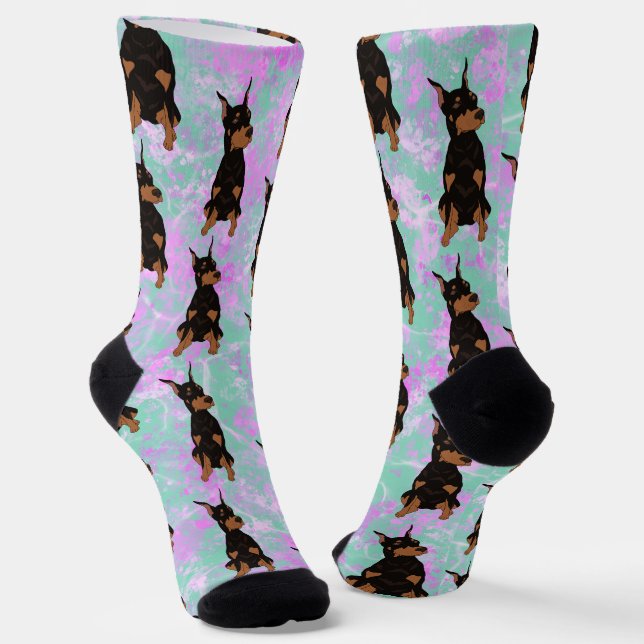 Chaussette Chaussettes Doberman Pinscher (Angulaire)