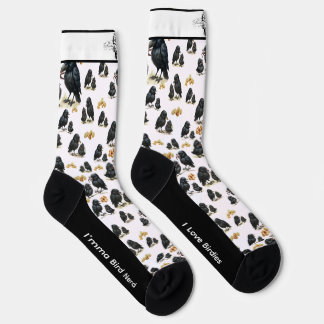 Chaussette Chaussettes d'oiseaux du Corbeau américain