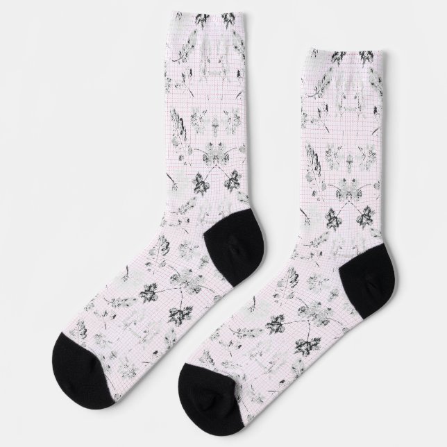 Chaussette Chaussettes douillettes | Bambou, Merino et Pics a (Gauche)