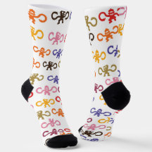 Chaussettes drôles de singes multiples