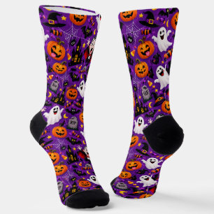 Chaussette Chaussettes drôles d'Halloween Dracula Citrouille