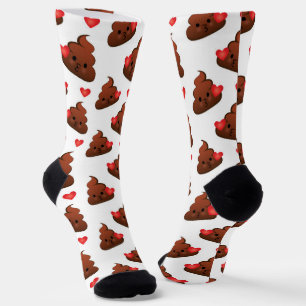 Chaussette Chaussettes Emoji Caca Heureuse Émoticon Tas de Ca
