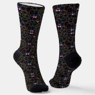 Chaussette Chaussettes Emoticon Neon Booster Mood