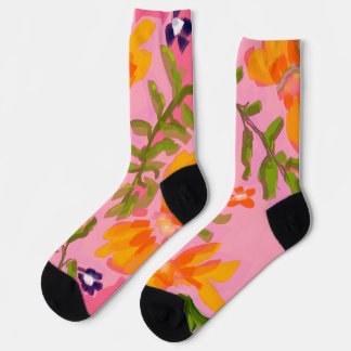 Chaussette Chaussettes en fleur de Flamant rose
