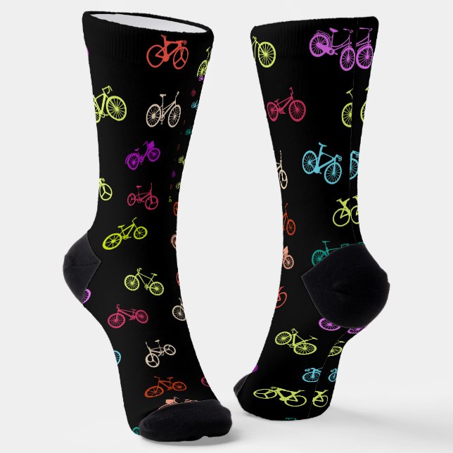 Chaussette Chaussettes en papier motif d'invitation à bicycle (Angulaire)