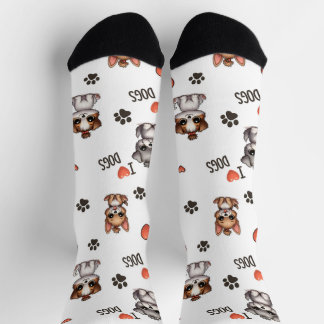 Chaussette Chaussettes équipage motif Je suis amoureux des ch