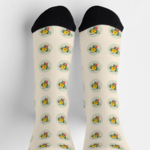 Chaussette Chaussettes fantaisie à motif de logo d'entreprise