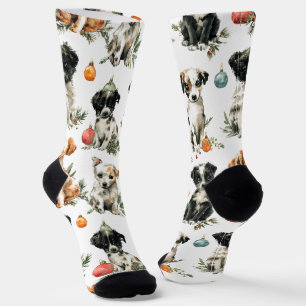 Chaussette Chaussettes festives de Noël pour chiots pour la f
