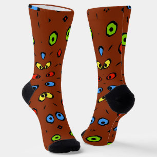 Chaussette Chaussettes Feuilles Abstraites