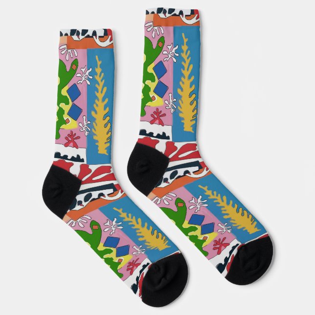 Chaussette Chaussettes Feuilles Abstraites (Droite)